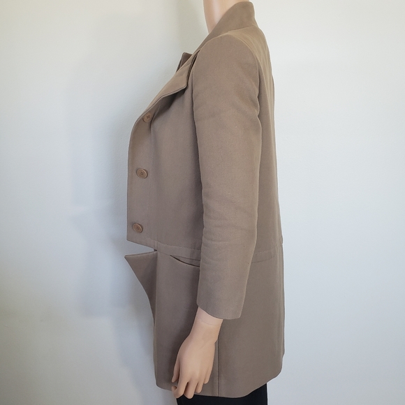 Stella McCartney Tan Coat 3/4 Sleeves Size 34 - Picture 3 of 8